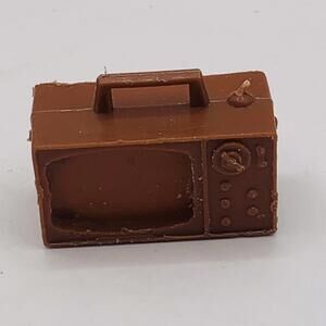 Vintage 1970s Barbie Dollhouse Brown Television Defect Read More